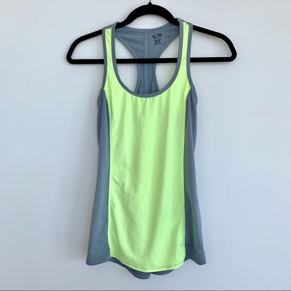 C9 by Champion Gray & Lime Athletic Top XS